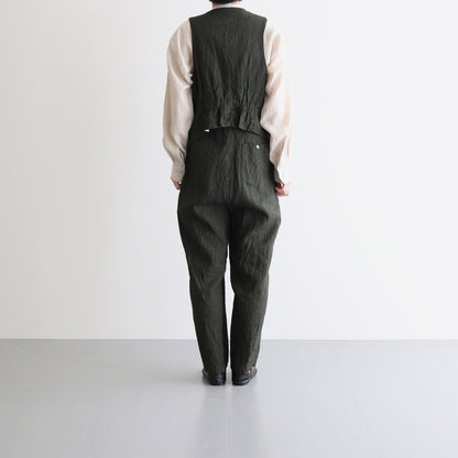 季節の夜 Poet vest #Moss green [TLF-225-ve001-Ldb]