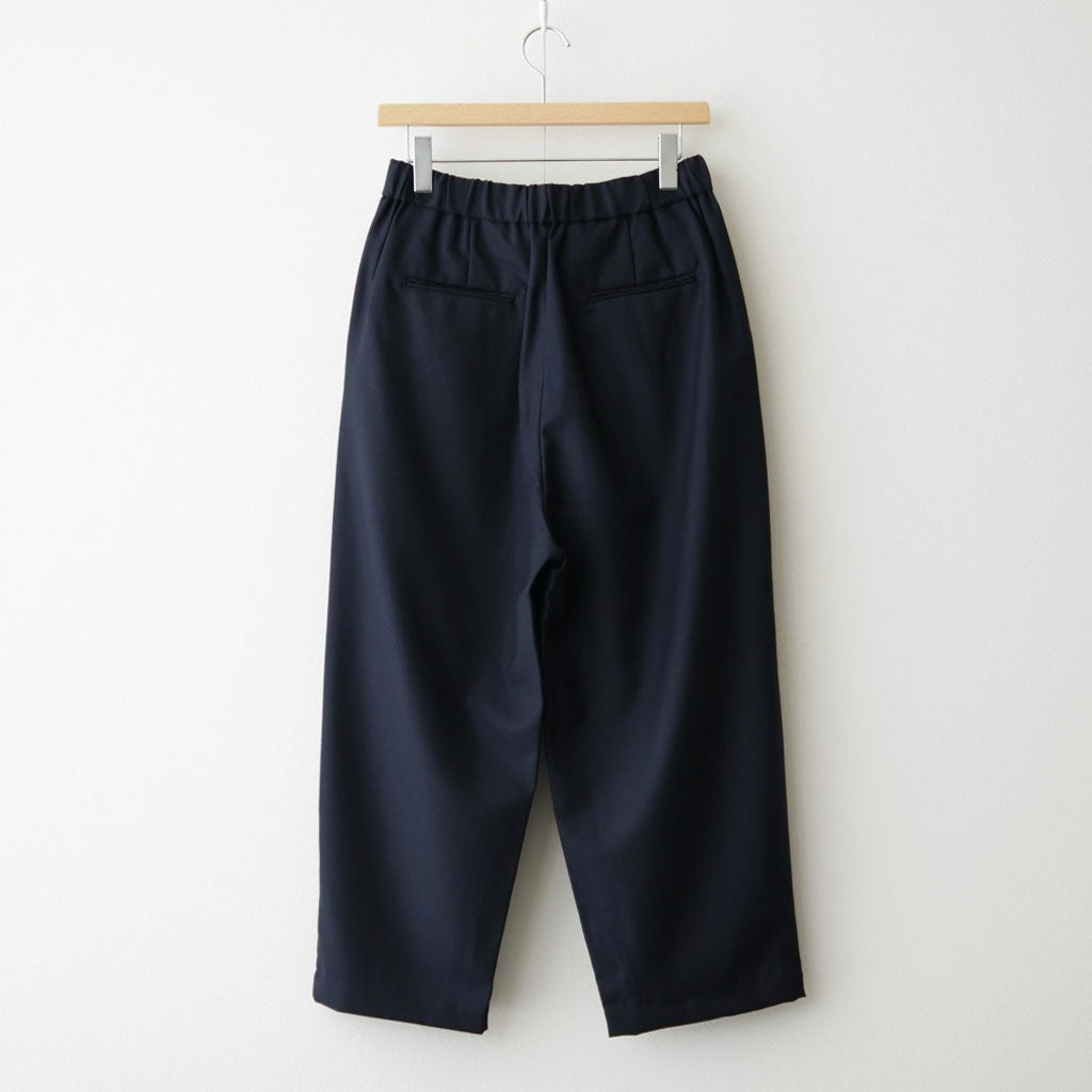 WOOL SERGE 2TUCK TAPERED EASY PANTS #3900 NAVY [GNMDS2501WS]