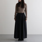 記憶の庭 Tucked skirt #Black [26F-SK042-RP]