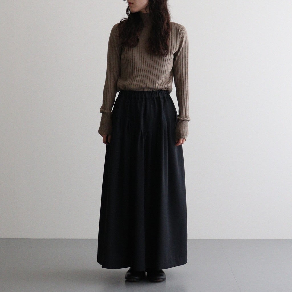 記憶の庭 Tucked skirt #Black [26F-SK042-RP]