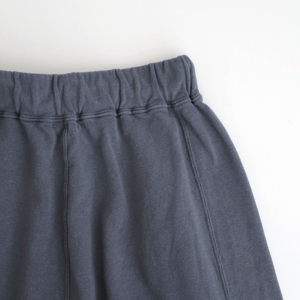 cotton open-end yarn terry wide sweat pants #steel blue [WXSP-UW120]