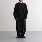 stretch superkid mohair crew-neck P/O #dark brown [WVFL-UW114]