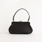 plain gama hand bag-round #black