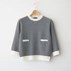 WOOL CASHMERE POCKET PULLOVER #Border [no.7803]