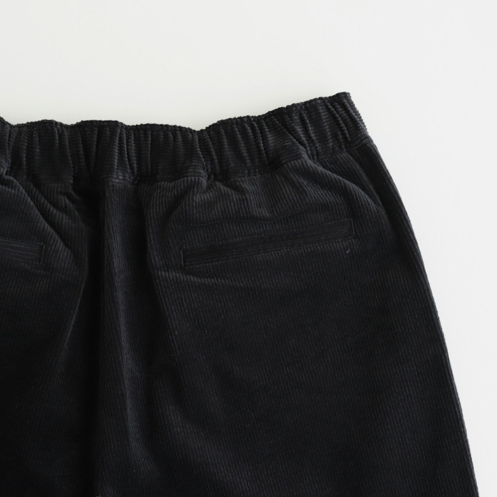 11WALE CORDUROY EASY WIDE PANTS #9900 BLACK [GNMDS2052CP]