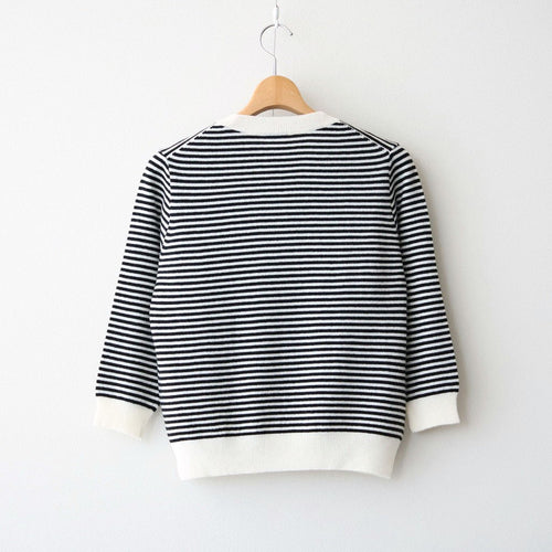 WOOL CASHMERE POCKET PULLOVER #Border [no.7803]