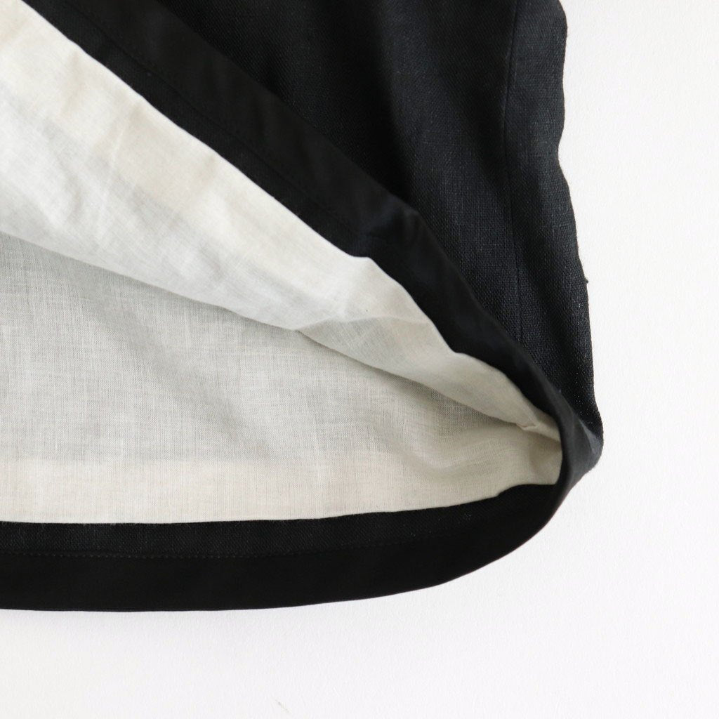 DENSELY LINEN TRIMING BOLERO #Black [no.7311]