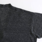 12GG 1PLY LINEN PLAIN V-NECK 1 BUTTON CARDIGAN #9800 CHARCOAL [GNSL23302]