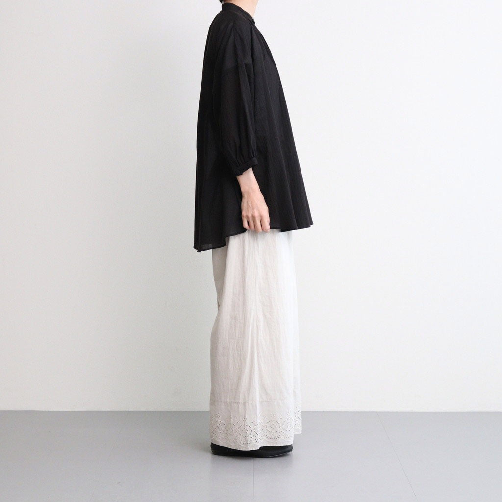 Translucent Silence Flare blouse #Black [TLF-225-sh009-cdv]