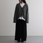 Cotton-Wool Cardigan #Black Mix [oni058]