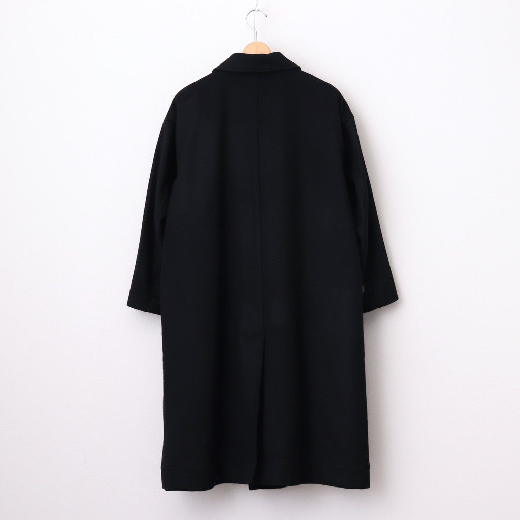 Wool cashmere beaver stand collar coat #Black [TS243CO080]