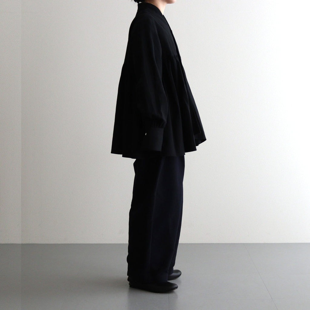 私の夜 Funnel neck blouse #black [TLF-125-sh007-cla]