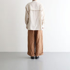 DENSELY LINEN CAPE SLEEVE SHIRT #Antique White [no.7308]