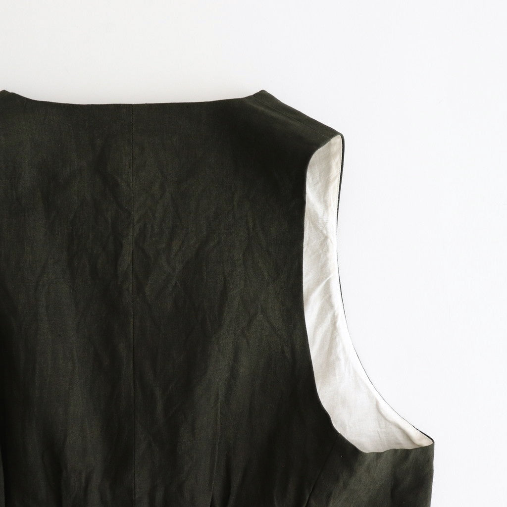 Seasonal Night Poet vest #Moss green [TLF-225-ve001-Ldb]