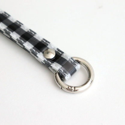 TASUKI STRAP LONG #GINGHAM BLACK [TMB-2353A]