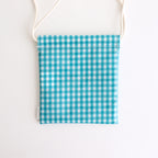 Drawstring bag POCHETTE #GINGHAM TEAL [TMB-2137A]