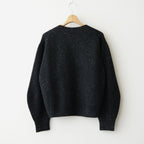woolen cotton & silk nep wool tweed-knit P/O #black tweed [WXFL-UW124]