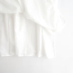 80s COTTON VOILE LACE LACE&STRING COLLAR GATHERED SHIRT #9100 WHT (OFF WHITE) [NSL26092]