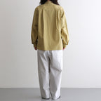 COTTON/LINEN DYED WEATHER 2TUCK TAPERED EASY PANTS #9200 LT.GREY [GNMDS2501CLW]