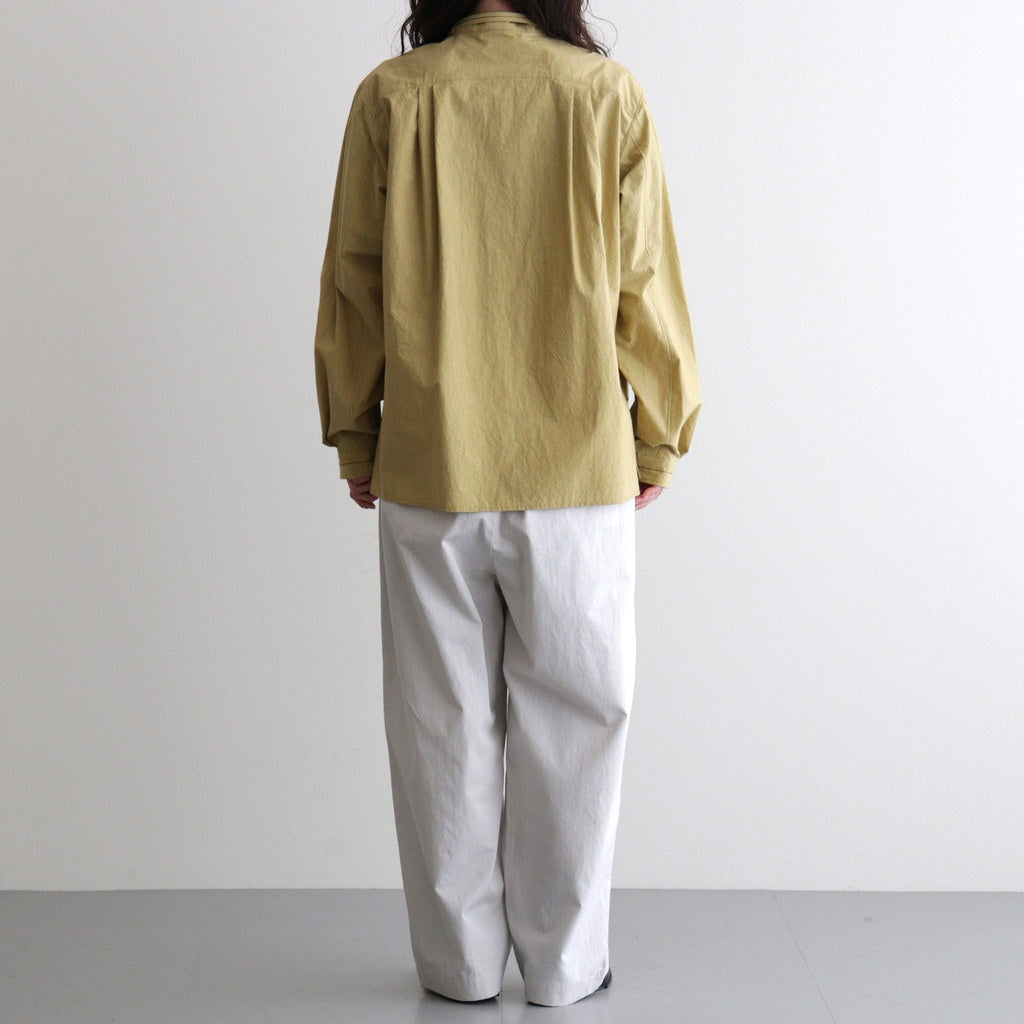 COTTON/LINEN DYED WEATHER 2TUCK TAPERED EASY PANTS #9200 LT.GREY [GNMDS2501CLW]
