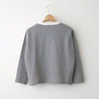 BORDER DROP SHOULDER SHIRT #Black × Off White [no.8362]