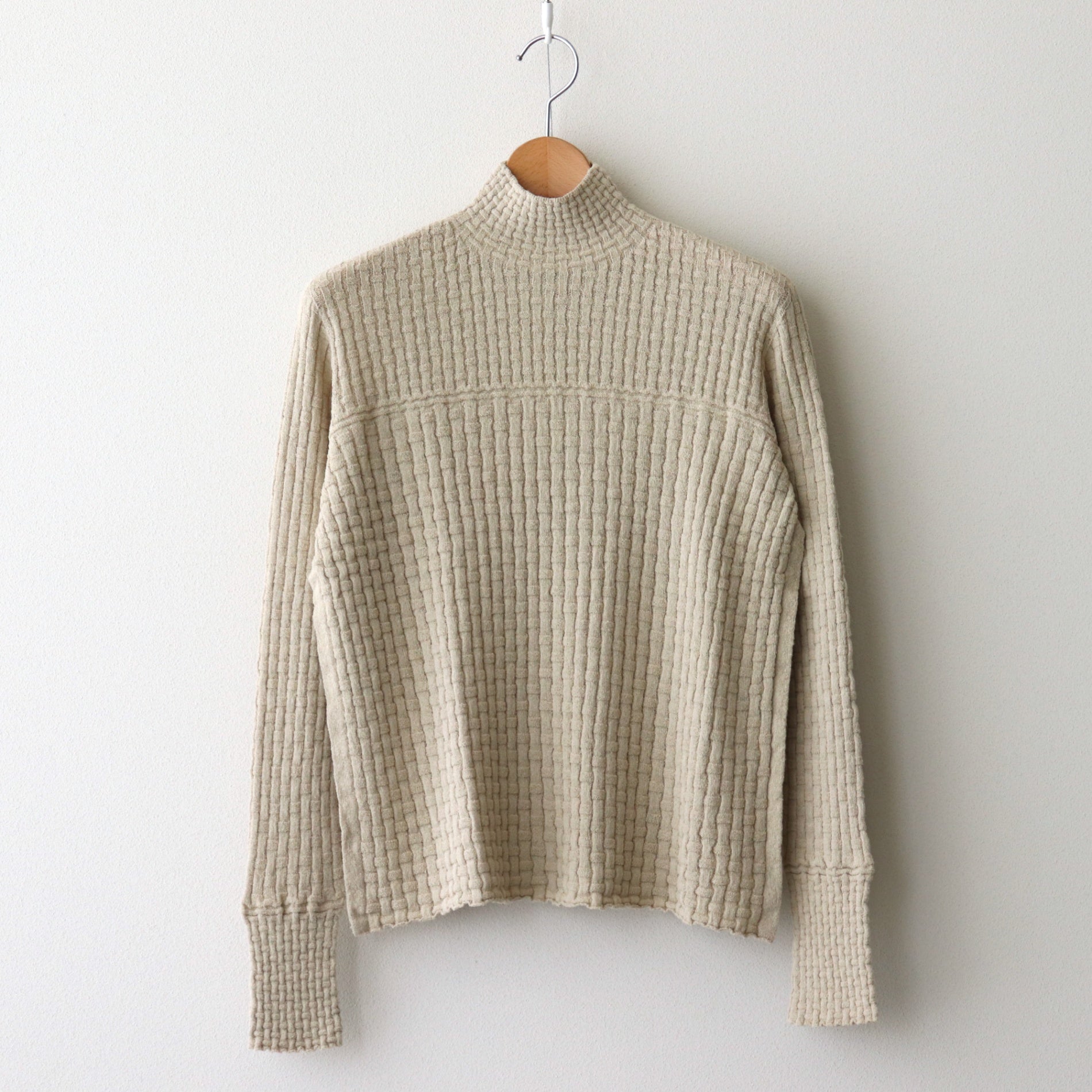Cotton-boucle Basket Top #L.Beige [oni050]