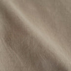 HANDWOVEN HEAVY COTTON PLAIN BACK OPENING STAND COLLAR SHIRT WITH MINI PINTUCK #8300 BEIGE/BLACK SELVAGE [INMDS25722]