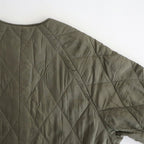 PADDED BANGALORE SILK PLAIN FRONT BUTTON SHORT COAT #4750 OLV (DK.OLIVE) [NMDS25582]