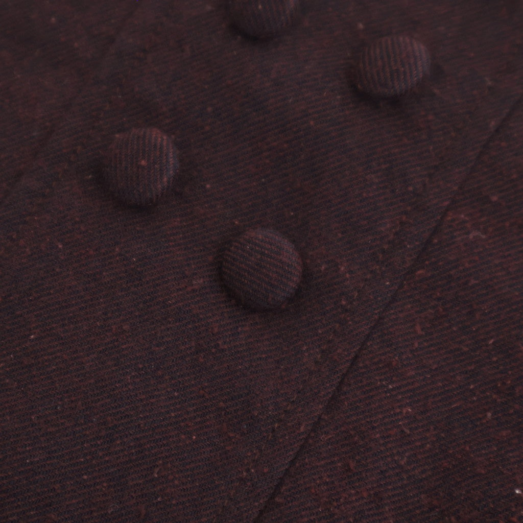 冬の肖像 Square Neck tucked dress #bordeaux [TLF-126-op006-cst]