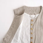 Binet Linen Vest #OAT [A232261TJ846]