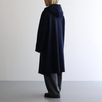 WOOL FELT KNIT DUFFLE COAT #Navy [no.7116]