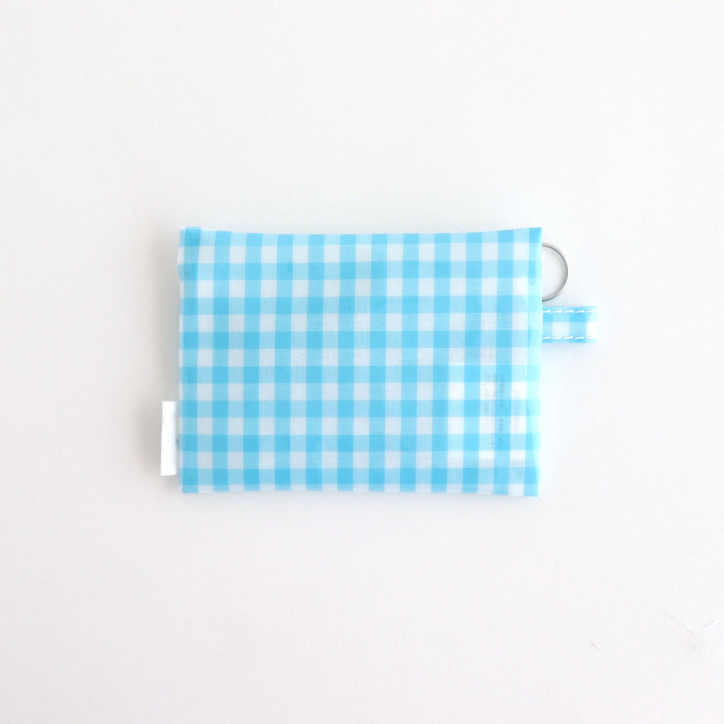 FLAT POUCH SMALL #GINGHAM SAX [TMB-2310N]