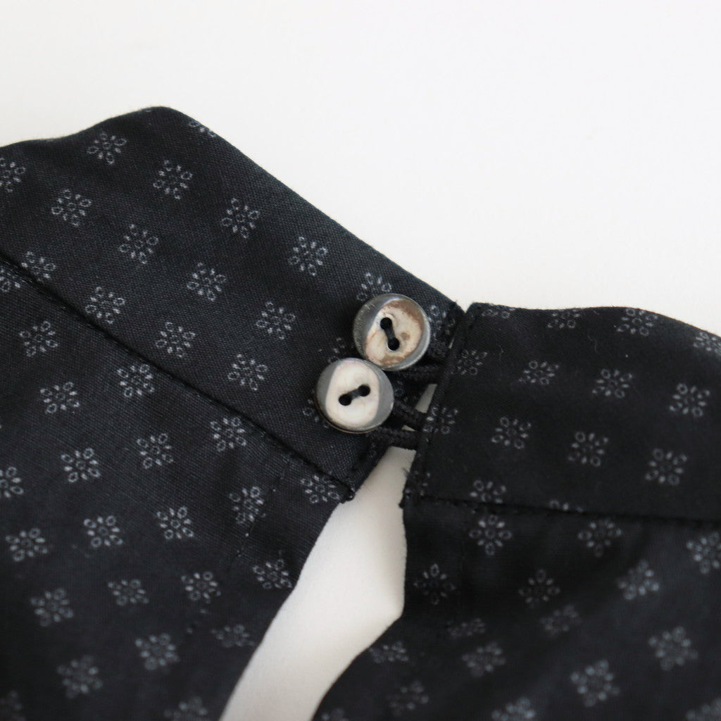 明滅する風景 Stand collar shirt dress #black/grey [TLF-125-op007-gp]