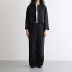 DENSELY LINEN TRIMING BOLERO #Black [no.7311]