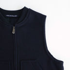 【 LONDON TRADITION × UNFIL 】wool blend double face zip-up vest #navy [WVFL-UW133]