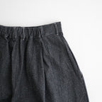 夜の散歩 Wide tapered trousers #Black [26F-PT062-CSD]