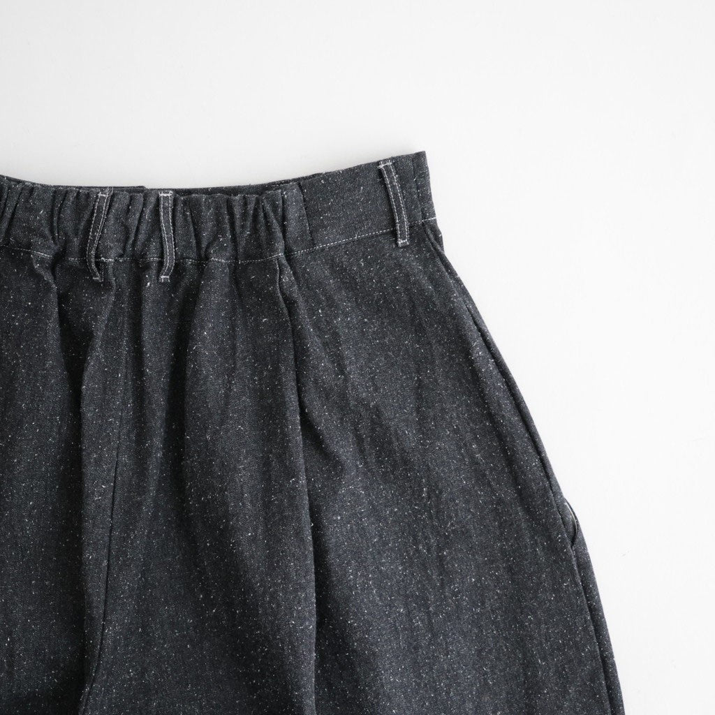 夜の散歩 Wide tapered trousers #Black [26F-PT062-CSD]