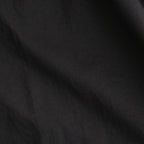 60s COTTON CAMBRIC PLAIN WITH LACE LACE & STRING COLLAR GATHERED SHIRT #9900 BLACK [NSL26552]