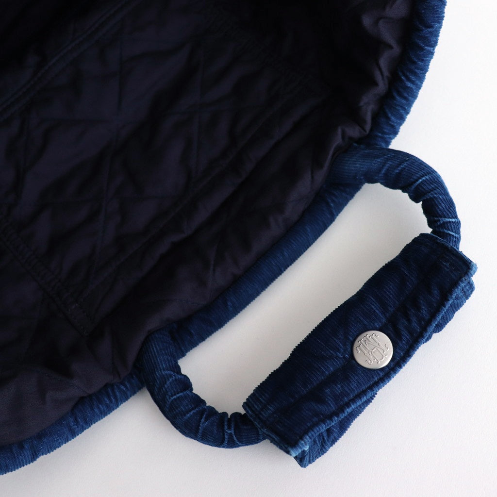 INDIGO LIGHT CORDUROY QUILTING MARCHE BAG (S) #Indigo [no.7039]