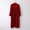 静寂の欠片 Funnel neck shirt dress #Agate red [TLF-125-op001-la]