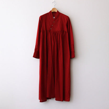 Funnel neck shirt dress #Agate red [TLF-125-op001-la]