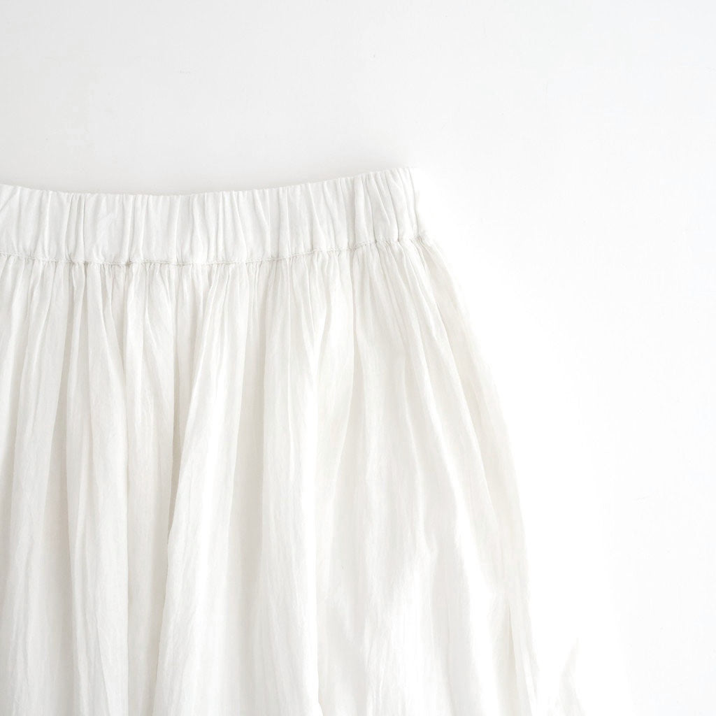 80s COTTON VOILE LACE GATHERED SKIRT #9100 WHT (OFF WHITE) [NSL26093]