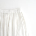 80s COTTON VOILE LACE GATHERED SKIRT #9100 WHT (OFF WHITE) [NSL26093]