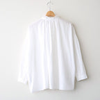 60s COTTON CAMBRIC PLAIN WITH LACE LACE FRILL COLLAR SHIRT #9000 WHITE [NSL26551]