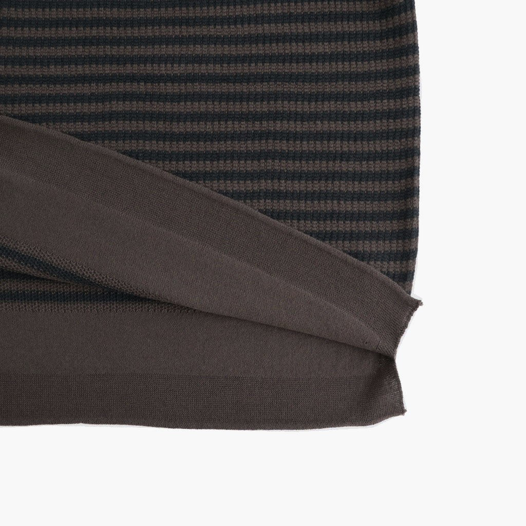Stripe Long-sleeved Tee #Brown x Black [Oni068]