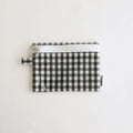 FLAT POUCH SMALL #GINGHAM BLACK [TMB-2310N]