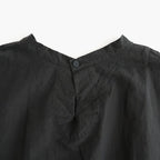 乾いた庭：ヘムレースオーバーシャツ #black [13261-05207]