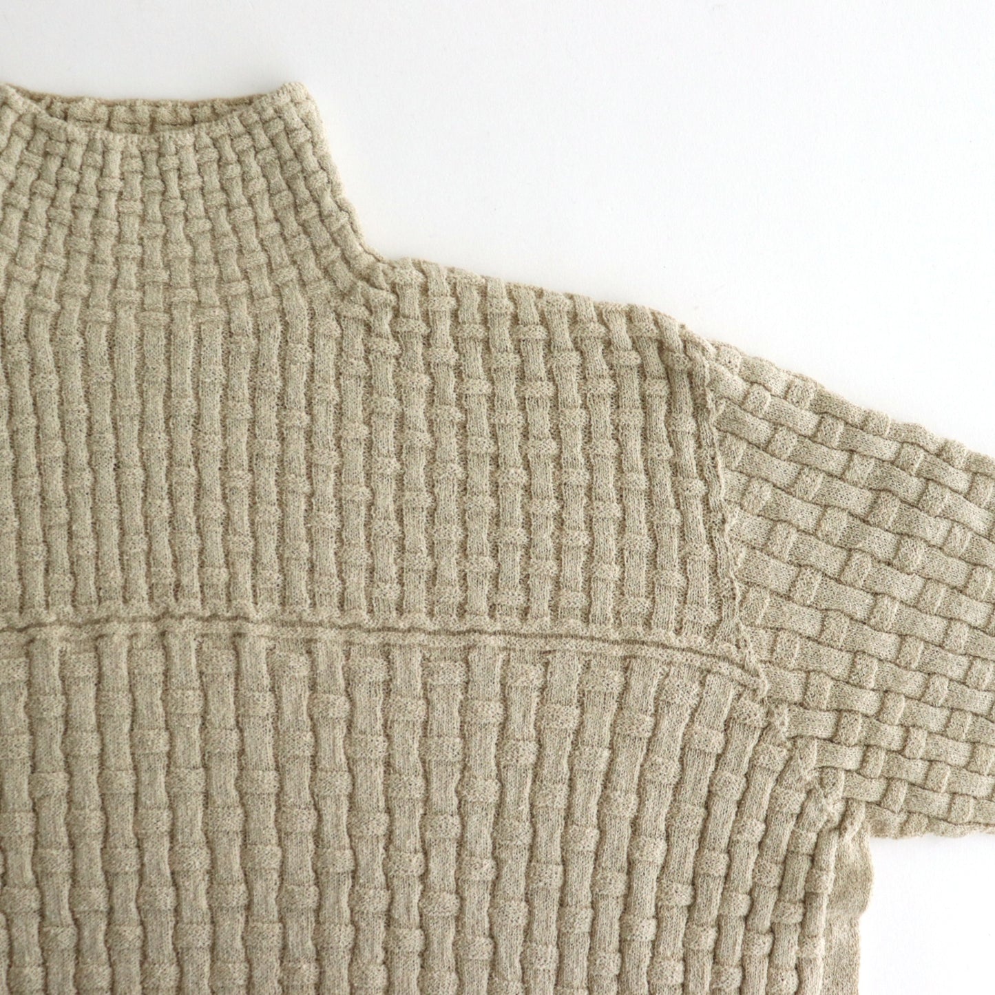 Cotton-boucle Basket Top #L.Beige [oni050]