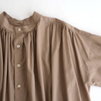 静寂の欠片 Back open garher dress #beige [TLF-126-op001-la]