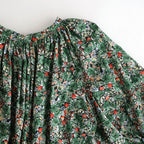 WILD BERRY FIELD LAWN GATHER SMOCK #True [no.7877]